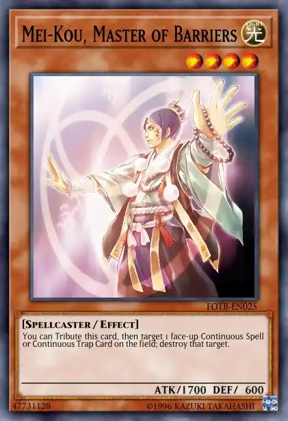 Edison Rulings for Mei-Kou, Master of Barriers